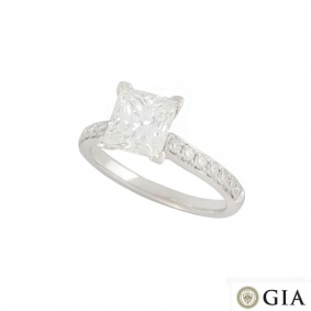 18k White Gold Princess Cut Diamond Ring 1.87ct G/VVS2 18k White Gold Princess Cut Diamond Ring 1.87ct G/VVS2